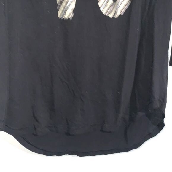 Victorias Secret Black Long Sleeve Tunic Top With VS Logo S/P Cotton & Polyester - Picture 3 of 7
